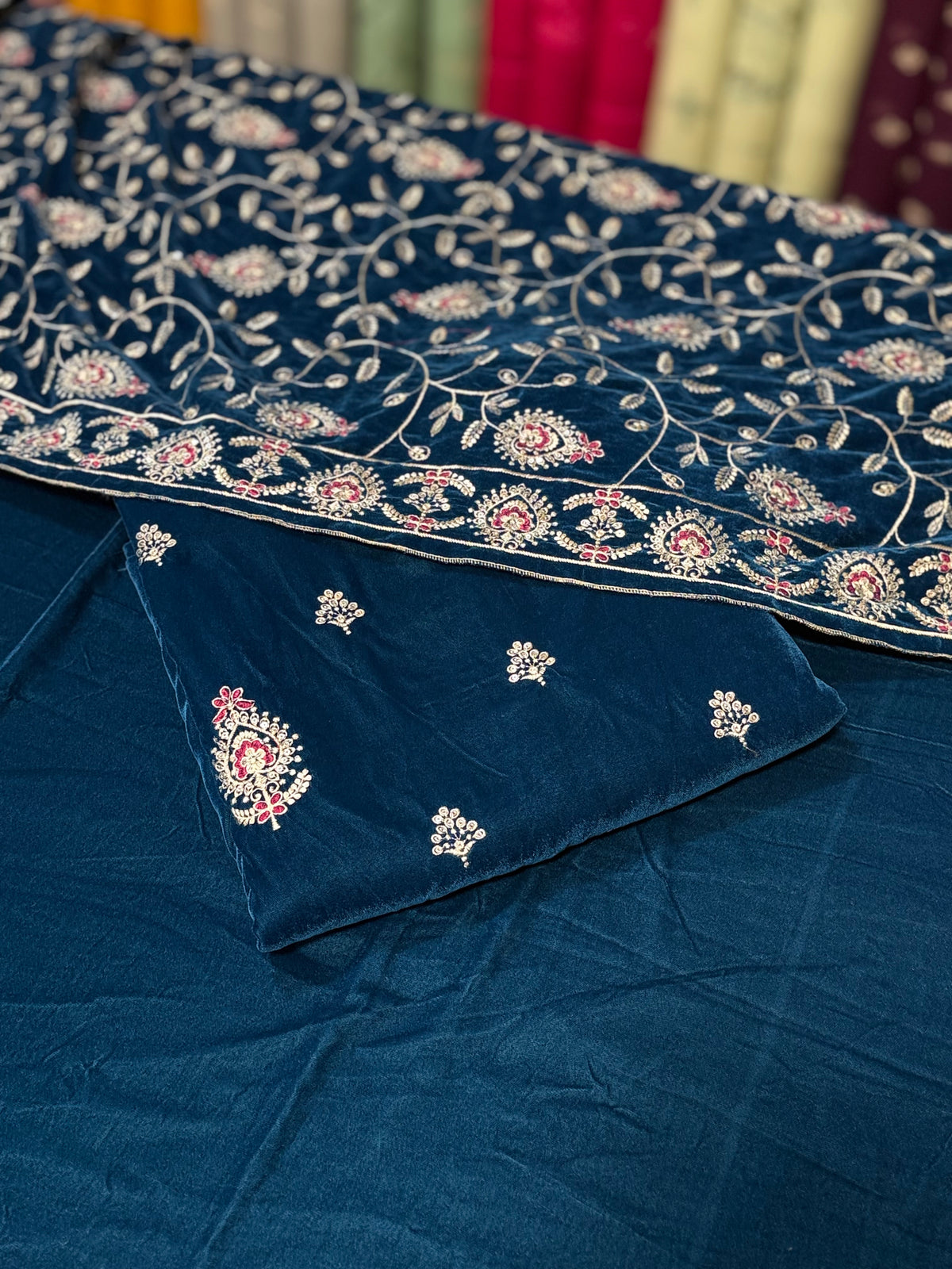 Velvet 3Ps | Multi Buti Shawl