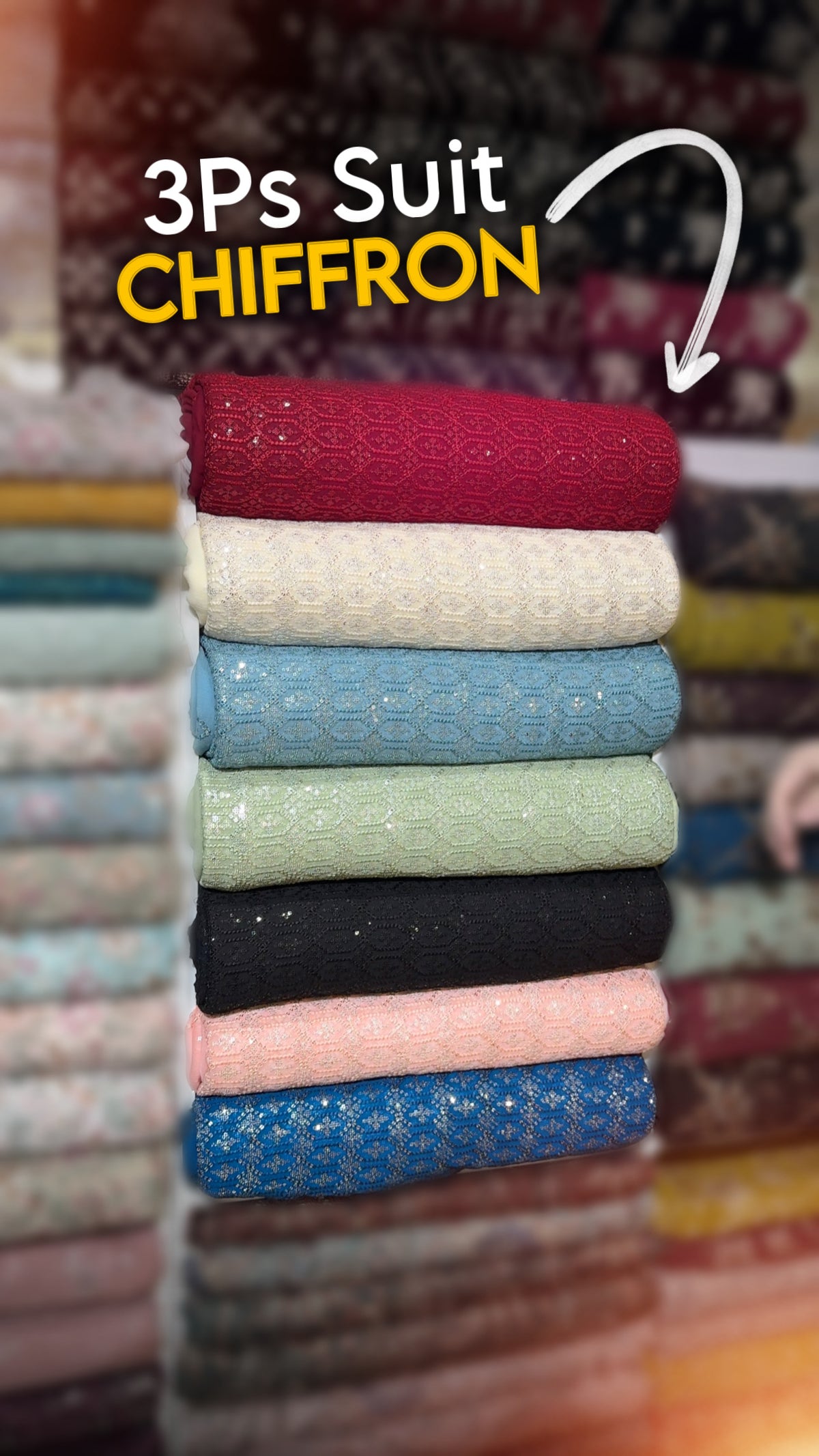 CHIFFON | Theard Sequins ￼
