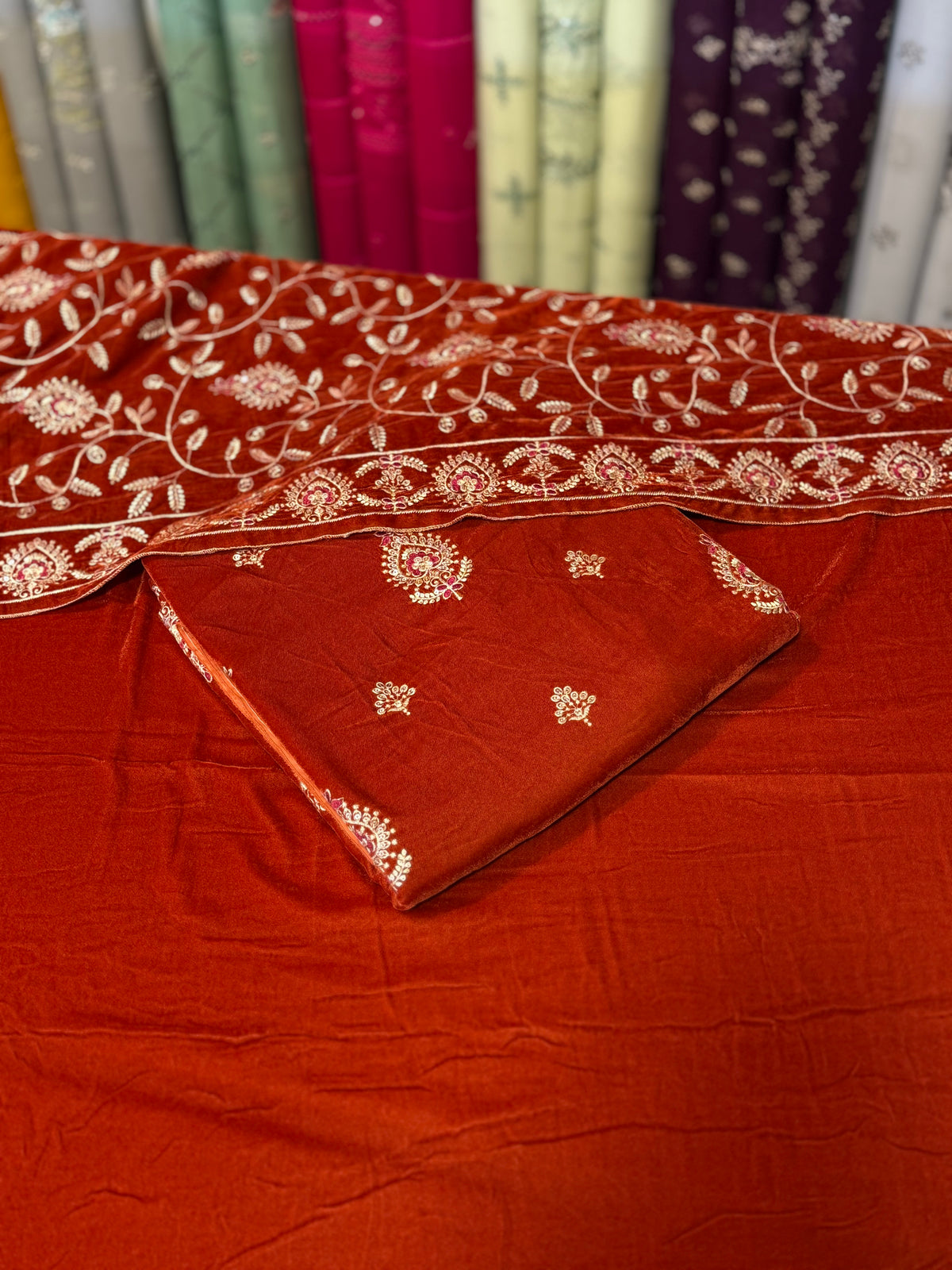 Velvet 3Ps | Multi Buti Shawl